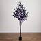 7ft. Pre-Lit Artificial Halloween Black Eucalyptus Tree with 420 Orange & Purple LED Lights